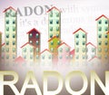 The danger of radon gas in our homes - the first floors of the buildings are the most exposed to radon gas - concept illustration Royalty Free Stock Photo