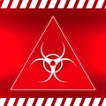 Danger ribbon and sign Attention biohazard and falling warning signs Caution tape restricted access safety and hazard stripes Royalty Free Stock Photo