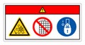 Danger Rotating Fan Blade Do Not Remove Guard Symbol Sign, Vector Illustration, Isolate On White Background Label .EPS10