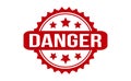 Danger Rubber Stamp. Red Danger Rubber Grunge Stamp Seal Vector Illustration - Vector Royalty Free Stock Photo