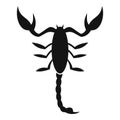 Danger scorpio icon, simple style Royalty Free Stock Photo