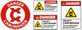 Danger Select Carcinogen Label On White Background