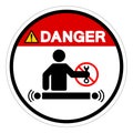 Danger Servicing Moving Or Energized Equipment Symbol Sign, Vector Illustration, Isolate On White Background Label .EPS10