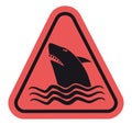 Danger shark sign