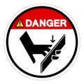 Danger Sharp Edges Will Cut Symbol Sign, Vector Illustration, Isolate On White Background Label .EPS10