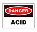 Danger sign - acid