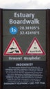 Danger sign at a boardwalk