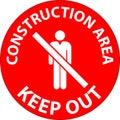 Danger Sign Construction Area - Keep Out Royalty Free Stock Photo
