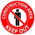 Danger Sign Construction Area - Keep Out Royalty Free Stock Photo