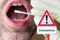 Danger sign Covid-19 coronavirus flu icon image