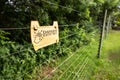 danger sign on electric fence Royalty Free Stock Photo