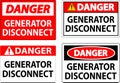 Danger Sign Generator Disconnect Royalty Free Stock Photo