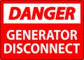 Danger Sign Generator Disconnect Royalty Free Stock Photo