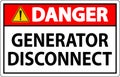 Danger Sign Generator Disconnect Royalty Free Stock Photo