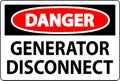 Danger Sign Generator Disconnect Royalty Free Stock Photo