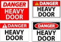 Danger Sign, Heavy Door Royalty Free Stock Photo