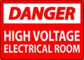 Danger Sign High Voltage - Electrical Room