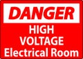 Danger Sign High Voltage - Electrical Room