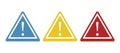Danger sign icon on white background, vector illustration