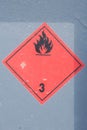 Danger sign for ignitable liquid