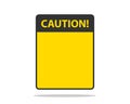 Danger sign isolated. Warning label empty template vector Royalty Free Stock Photo