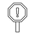 Danger sign  Line Style vector icon which can easily modify or edit Royalty Free Stock Photo