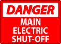 Danger Sign Main Electric Shut-Off