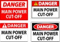 Danger Sign Main Power Cut-Off