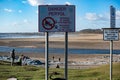 Danger sign, Ogmore estuary