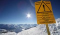 Danger sign, top french resort Royalty Free Stock Photo