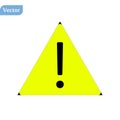 Danger sign vector icon. Attention caution illustration. Business concept sample flat pictogram on white background