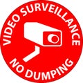 Danger Sign Video Surveillance, No Dumping