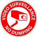 Danger Sign Video Surveillance, No Dumping