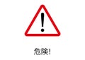Danger Signpost written in Japanese language