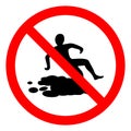 Danger Slippery Surface Symbol, Vector Illustration, Isolate white background Label. EPS10