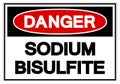 Danger Sodium Bisulfite Symbol Sign, Vector Illustration, Isolate On White Background Label. EPS10 Royalty Free Stock Photo