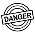 DANGER stamp on white isolated