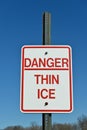 Danger thin ice Royalty Free Stock Photo