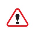 Danger traffic sign flat icon vector for graphic design, logo, web site, social media, mobile app, ui illustration Royalty Free Stock Photo