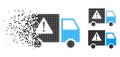 Damaged Dot Halftone Danger Transport Truck Icon Royalty Free Stock Photo