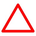 Danger Triangle Blank Traffic Road Sign, Vector Illustration, Isolate On White Background Label. EPS10 Royalty Free Stock Photo