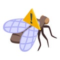 Danger tsetse icon isometric vector. Pest insect Royalty Free Stock Photo