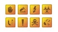Danger warning attention sign icon collection design Royalty Free Stock Photo