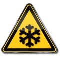 Danger of cold, snow and temperature drop Royalty Free Stock Photo
