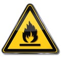 Danger flammable materials