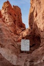 Danger warning sign colorado springs garden of the gods rocky mountains adventure travel photography Royalty Free Stock Photo