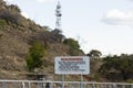 Danger warning sign at Tower Hill in Charters Towers