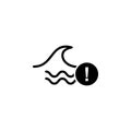 Danger wave icon. Element of weather illustration. Signs and symbols can be used for web, logo, mobile app, UI, UX Royalty Free Stock Photo