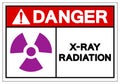 Danger X-Ray Radiation Symbol Sign, Vector Illustration, Isolate On White Background Label. EPS10