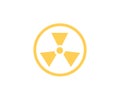 Danger yellow vector signs. Radiation sign, Biohazard sign, Toxic sign logo design. Symbol of radioactive threat alert vector. Royalty Free Stock Photo